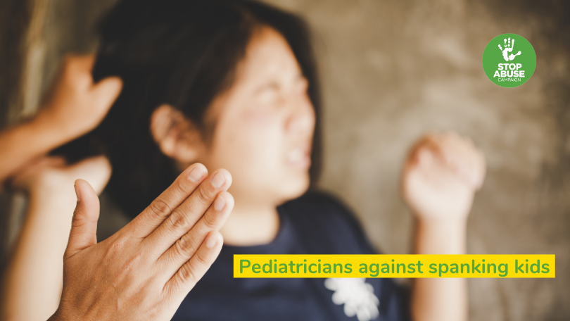 A raised hand to demonstrate that Pediatricians are against spanking kids