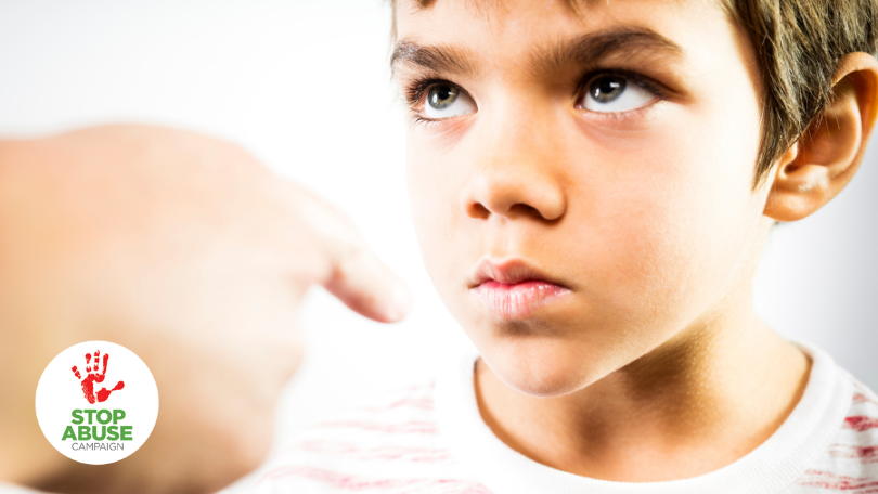 A child being reprimanded to by a parent in an article on how bad spanking is for disciplining children